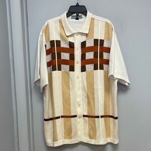✨ Michael 88 Retro Knit Button-Up Polo – XXL ✨
